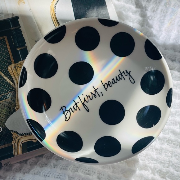 Black & White Polka Dotted Trinket Dish 🤍🍓 - Picture 4 of 10